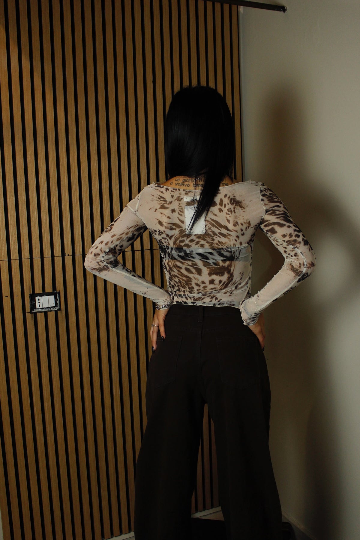 top velato WILD leopardo
