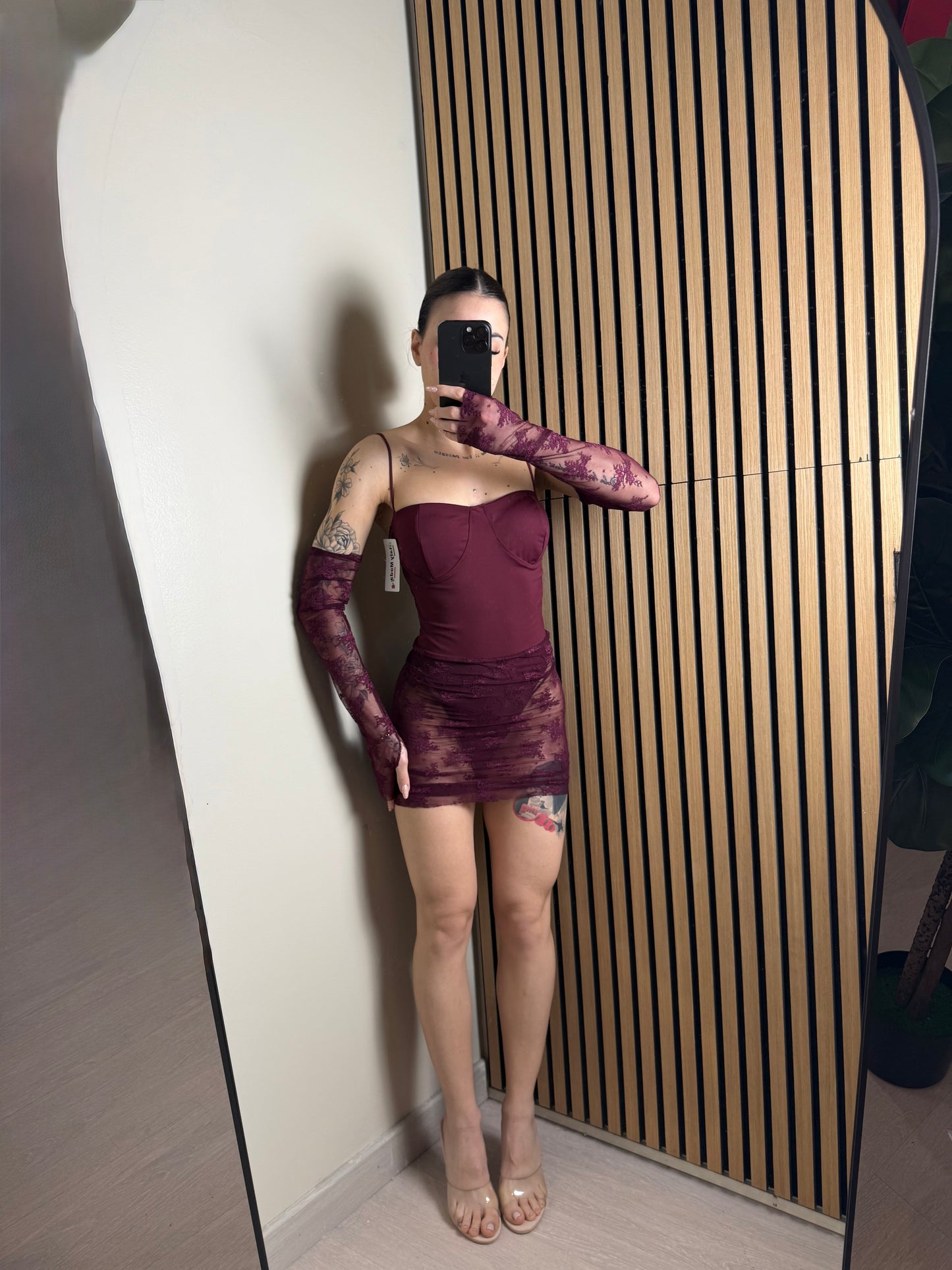 mini dress UNICA bordeaux