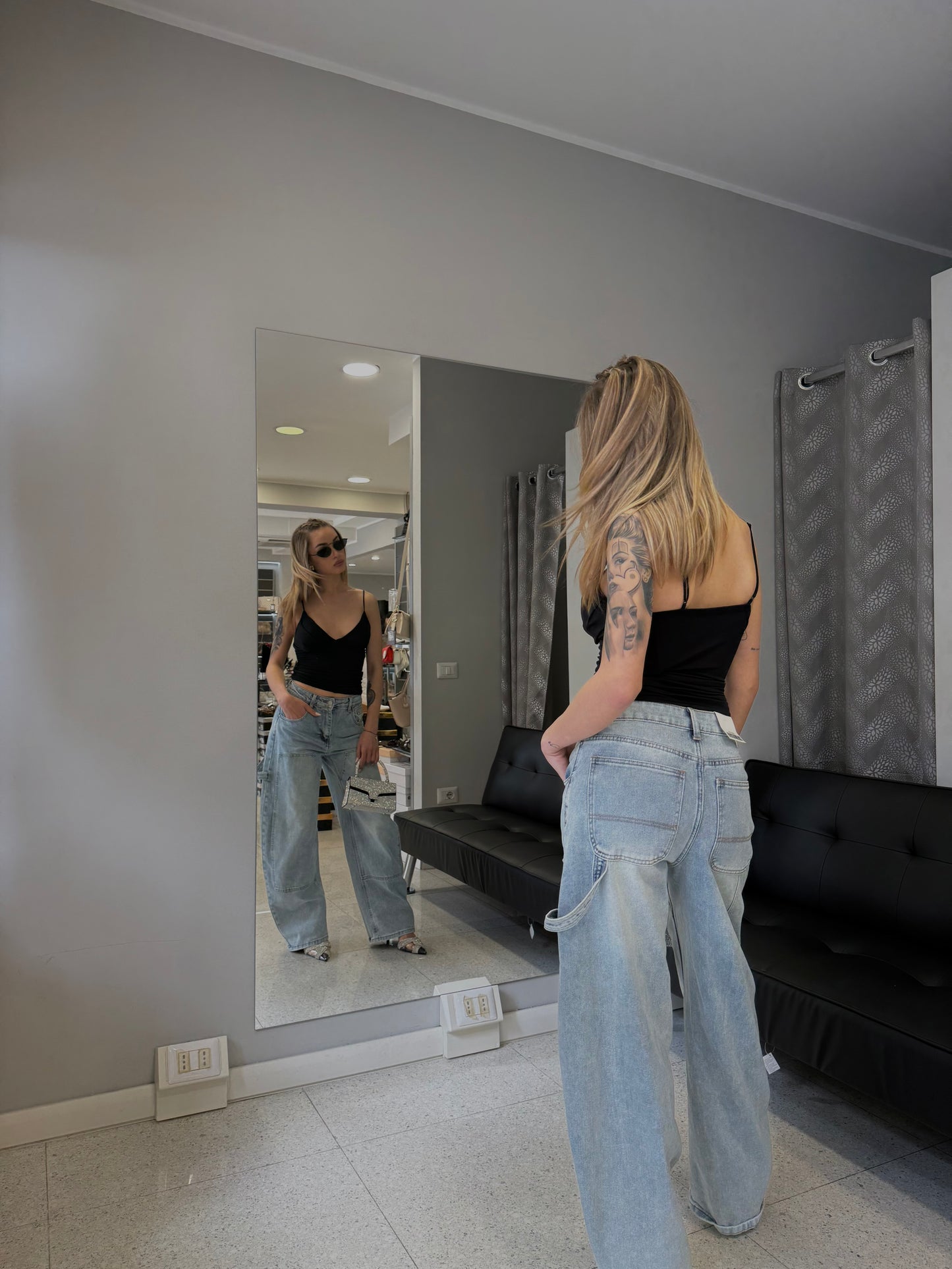 jeans balloon chiaro