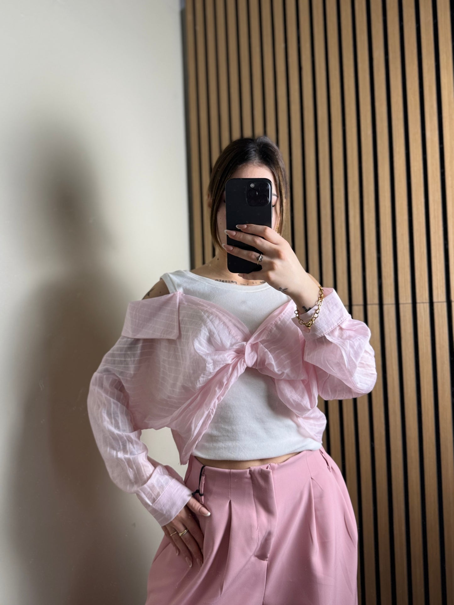 canotta con camicetta CLOÈ rosa