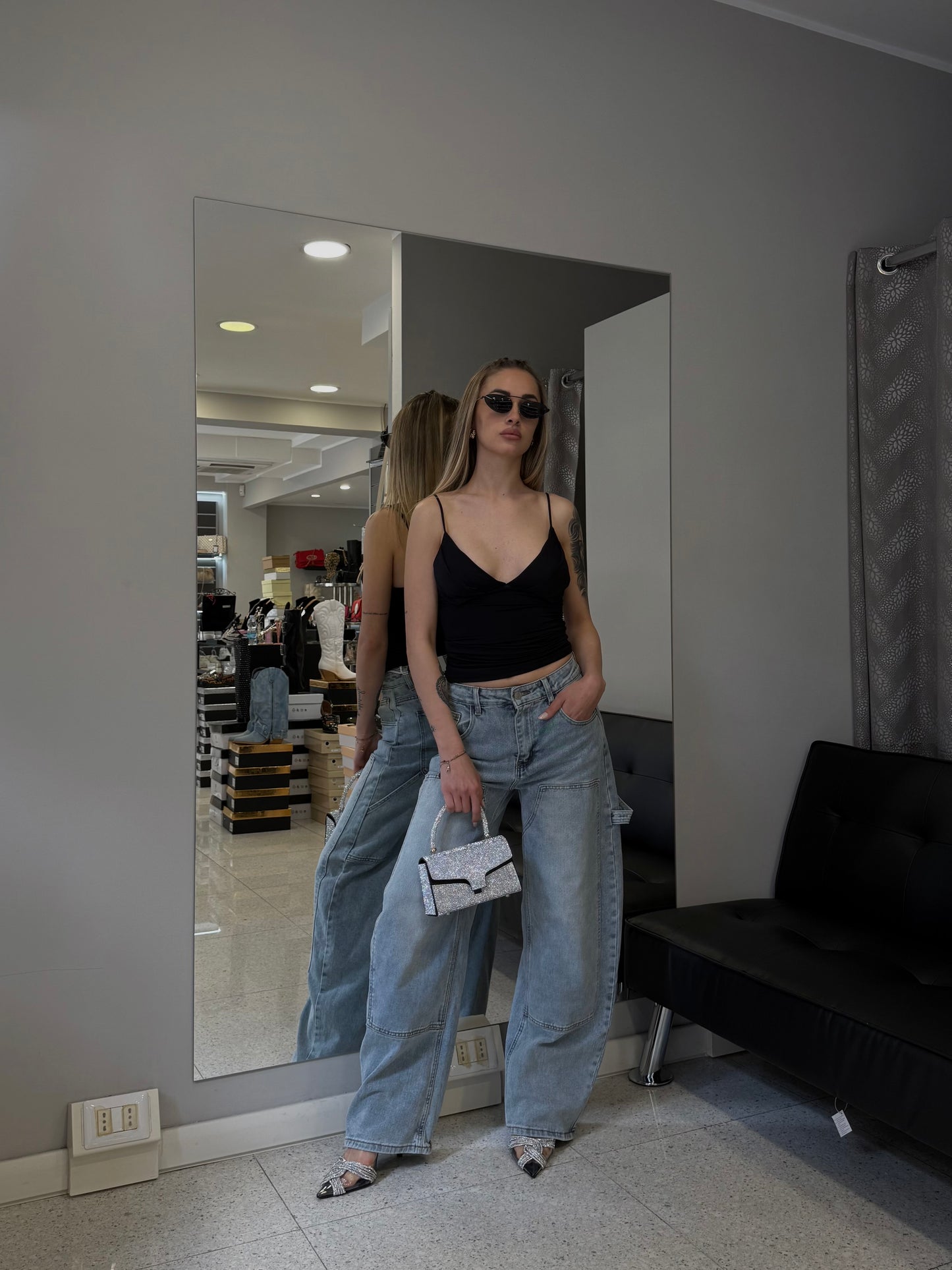 jeans balloon chiaro