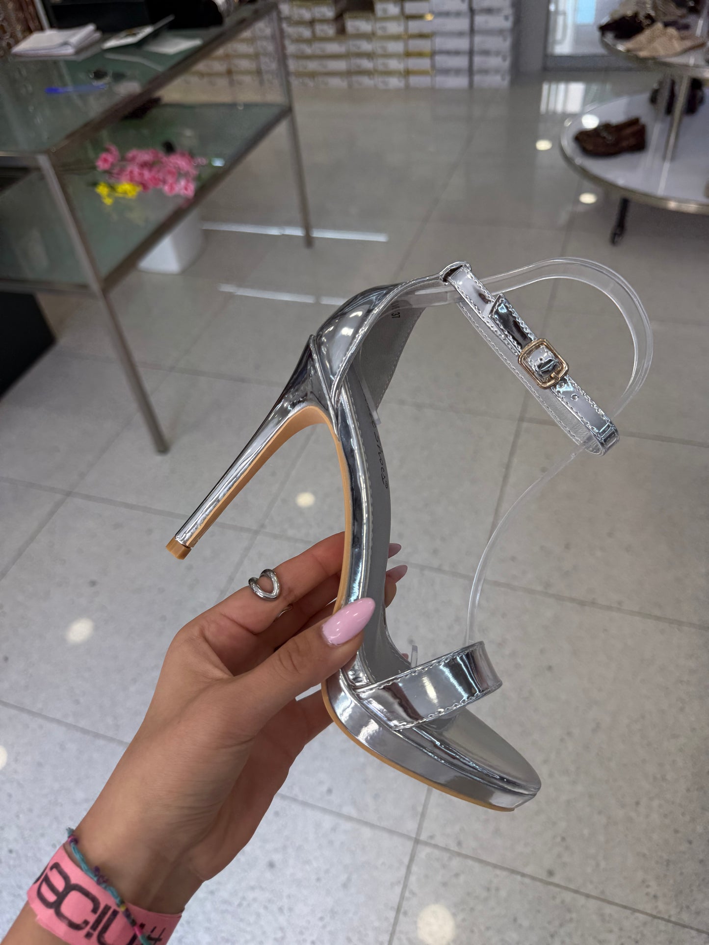 sandali argento metallizzati