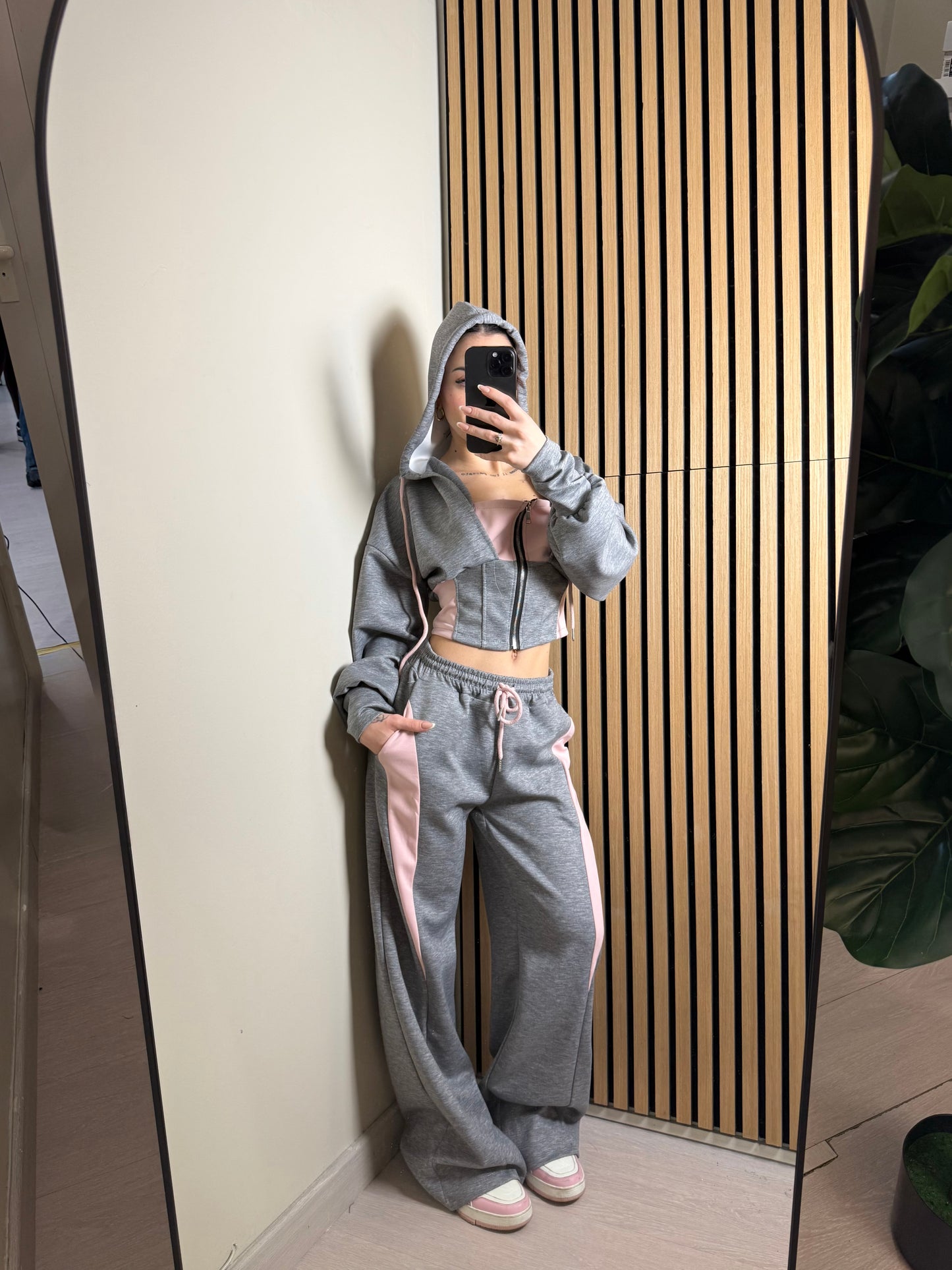 set GAIA grigio e rosa