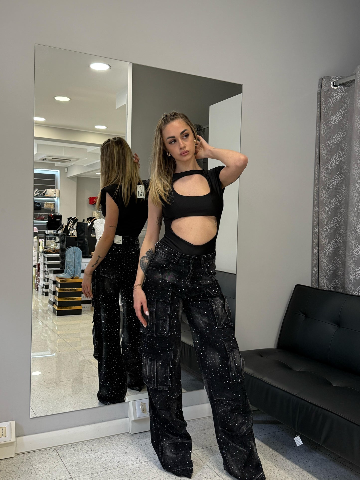 body open front nero