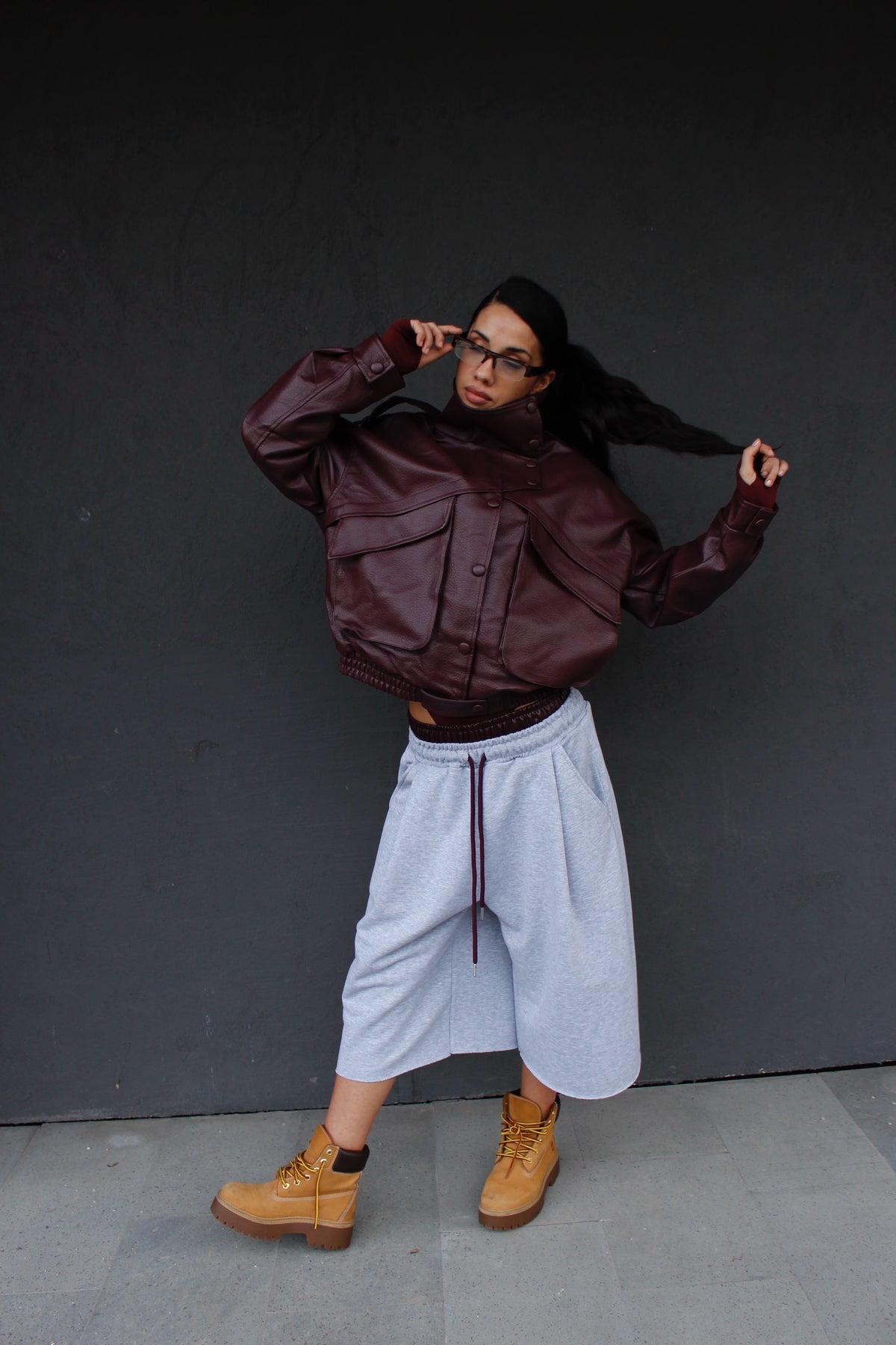 bermuda CHERRY BAND grigio