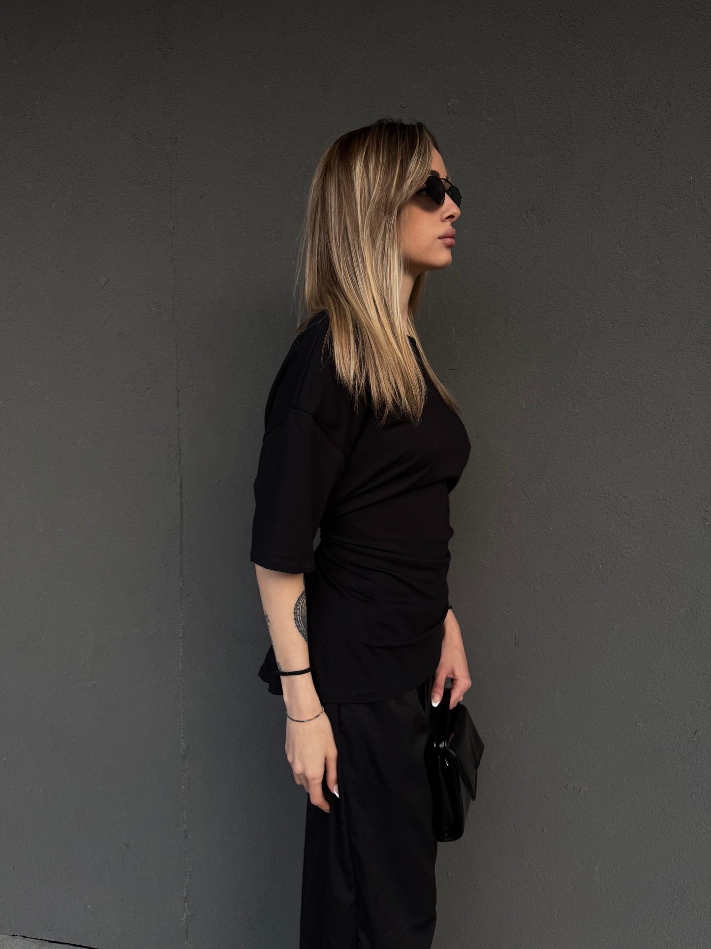 t-shirt POINT nera
