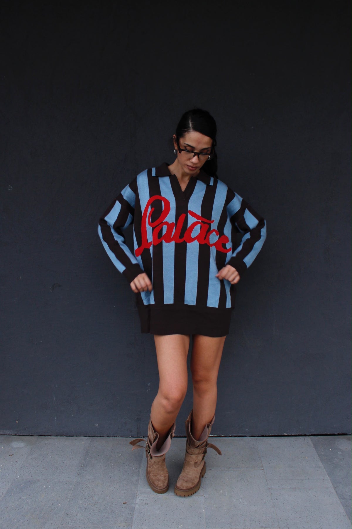 maglione/polo PALACE azzurro/marrone