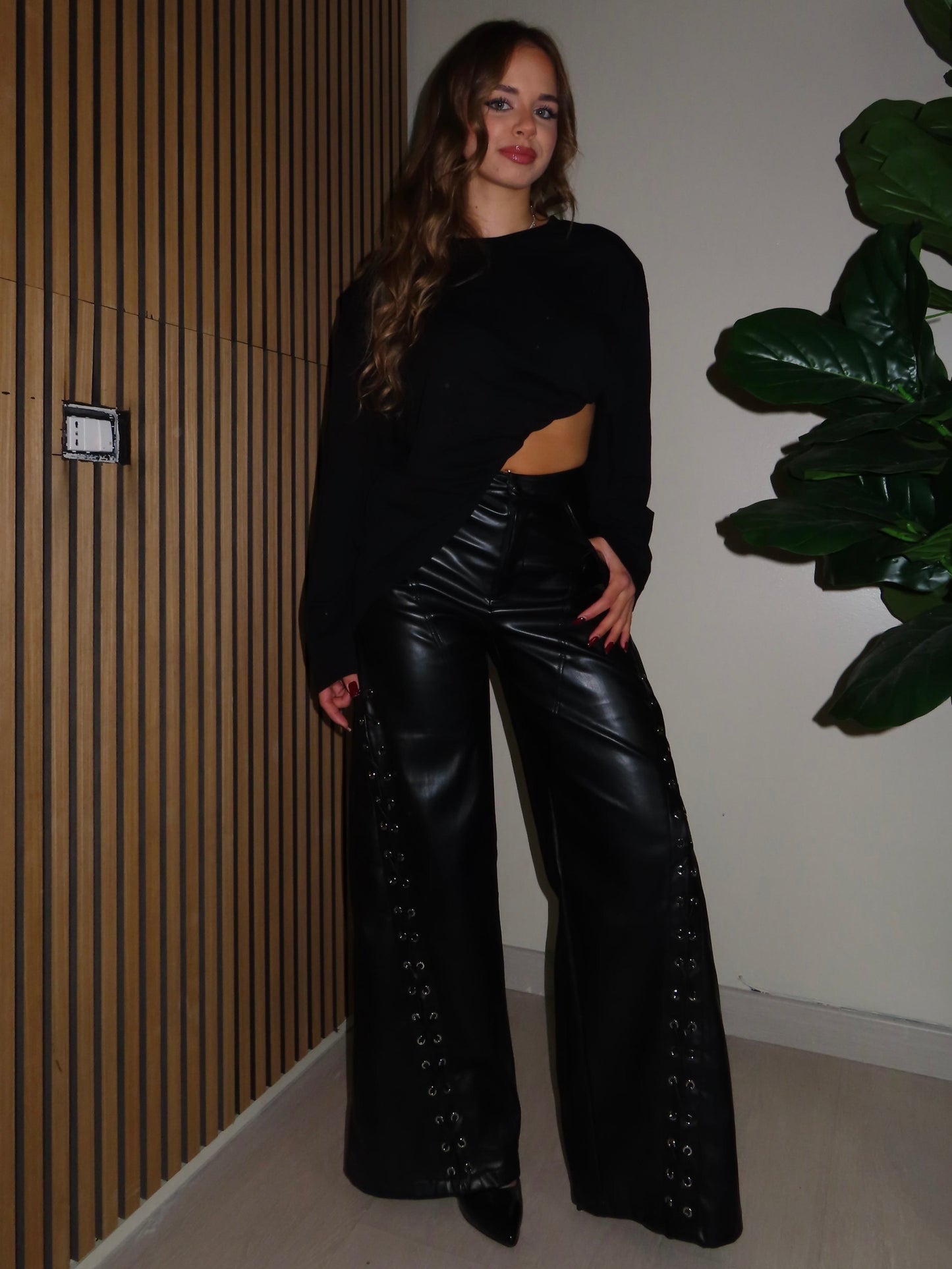 pantalone in pelle LACES