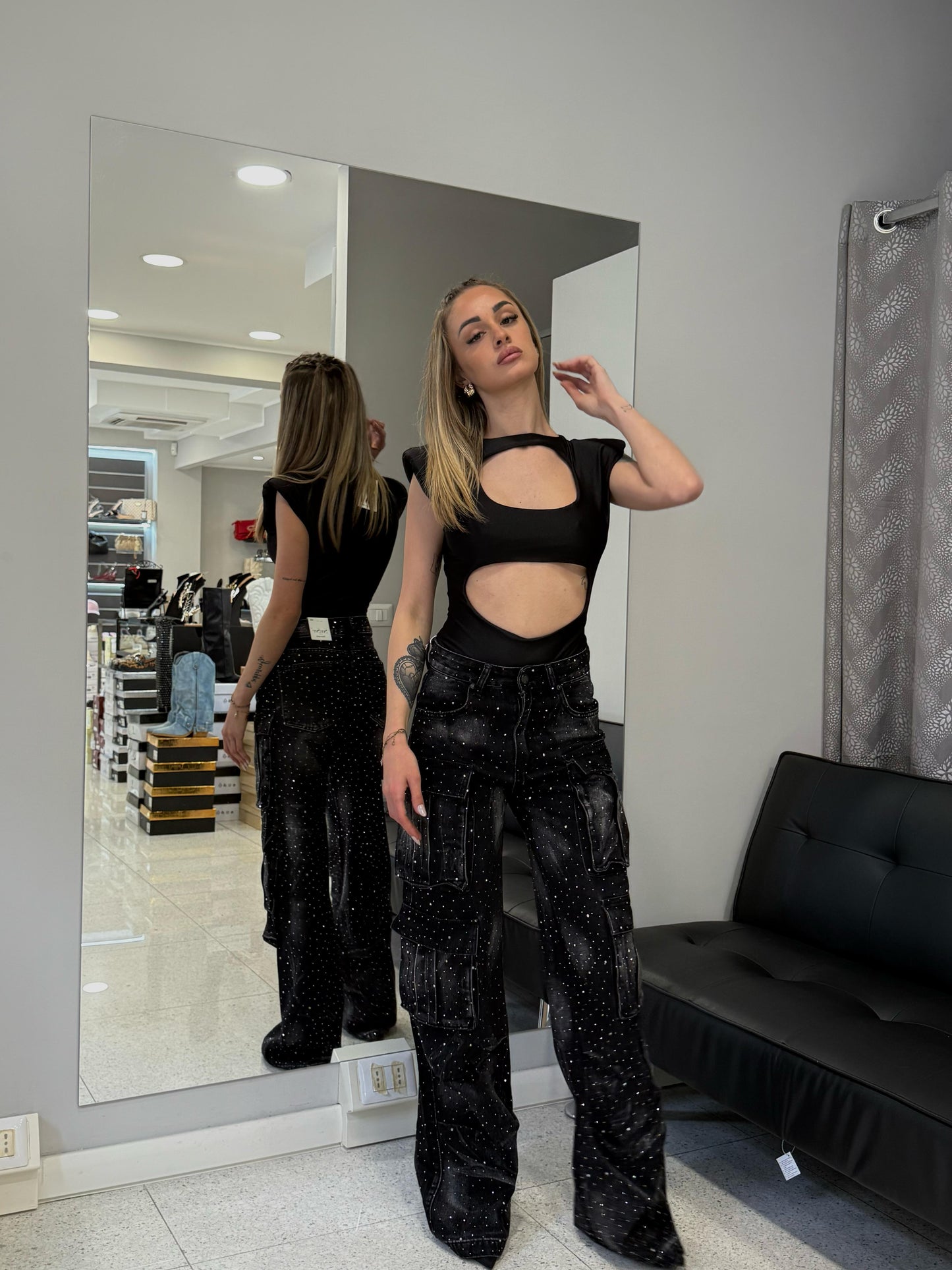 body open front nero