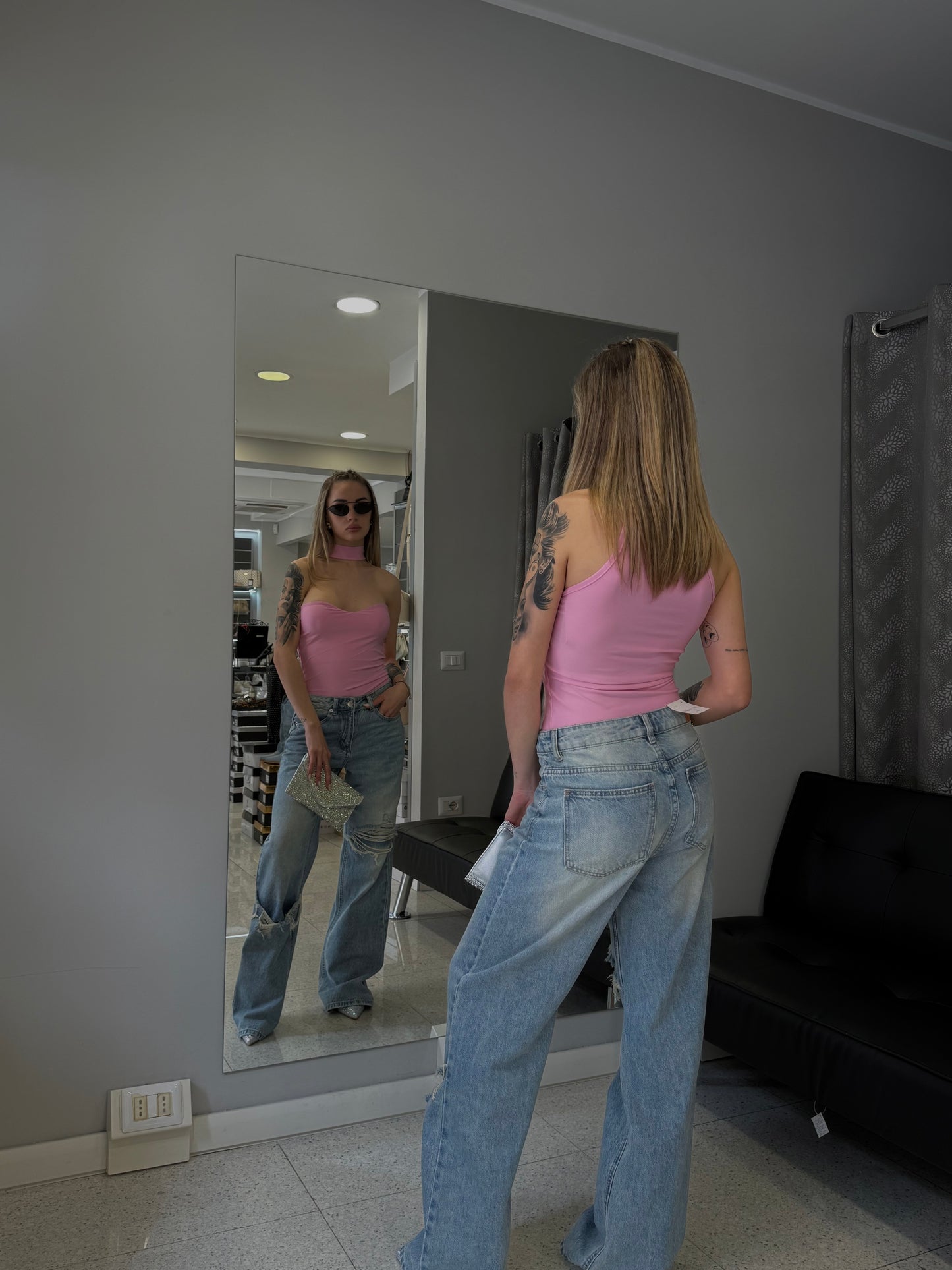 body choker rosa Barbie