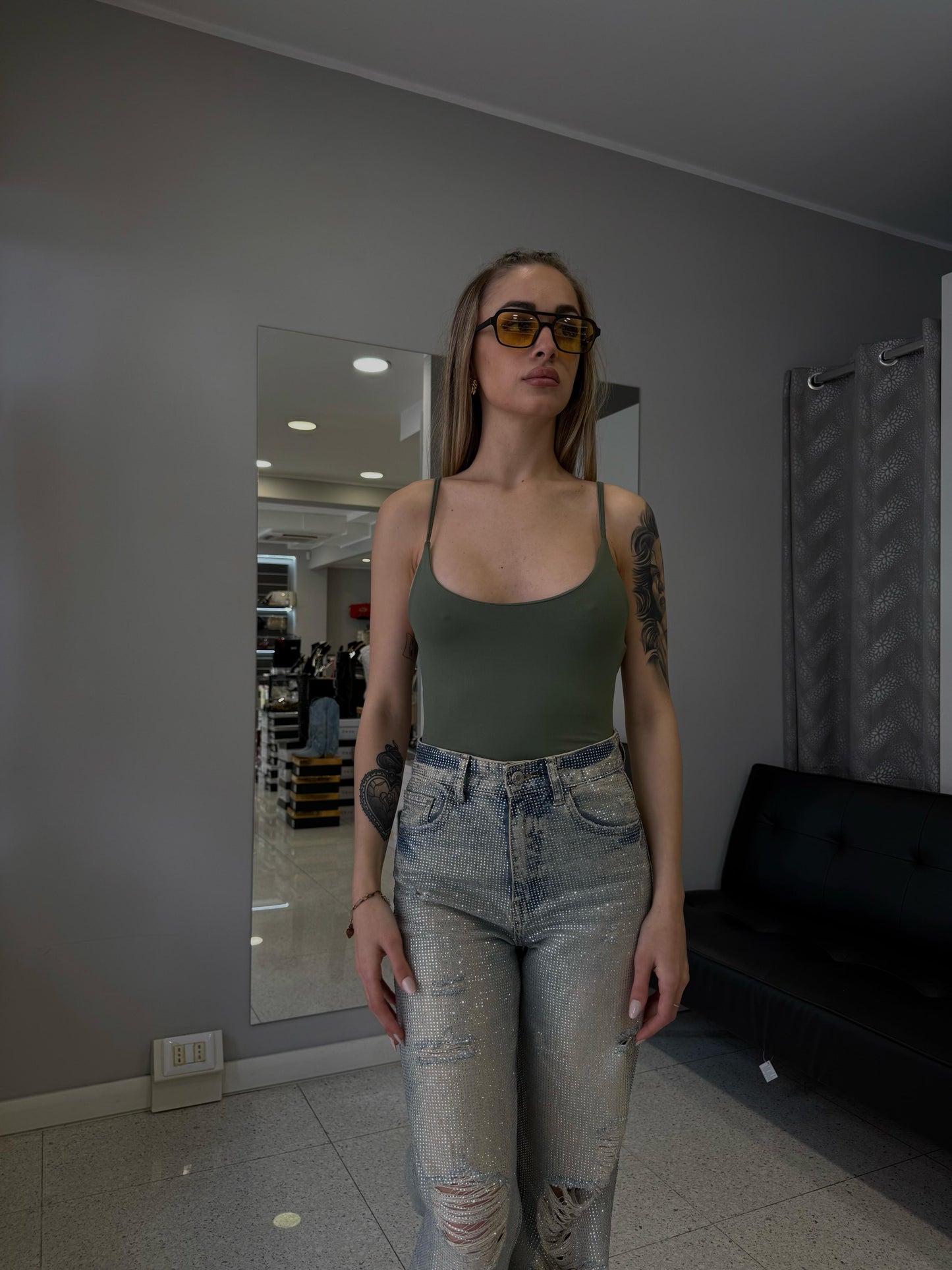 body basic verde militare