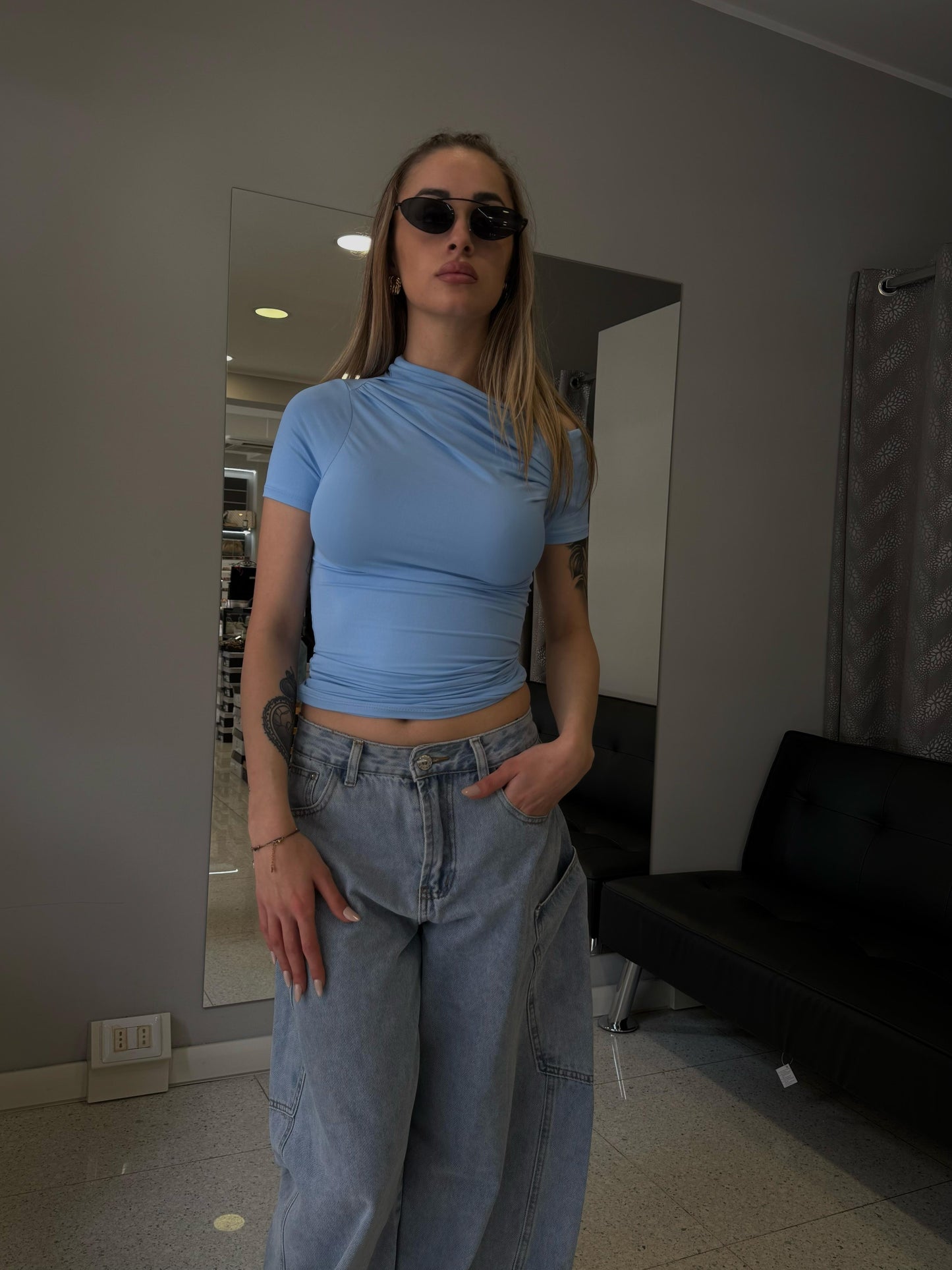 maglia Kim celeste