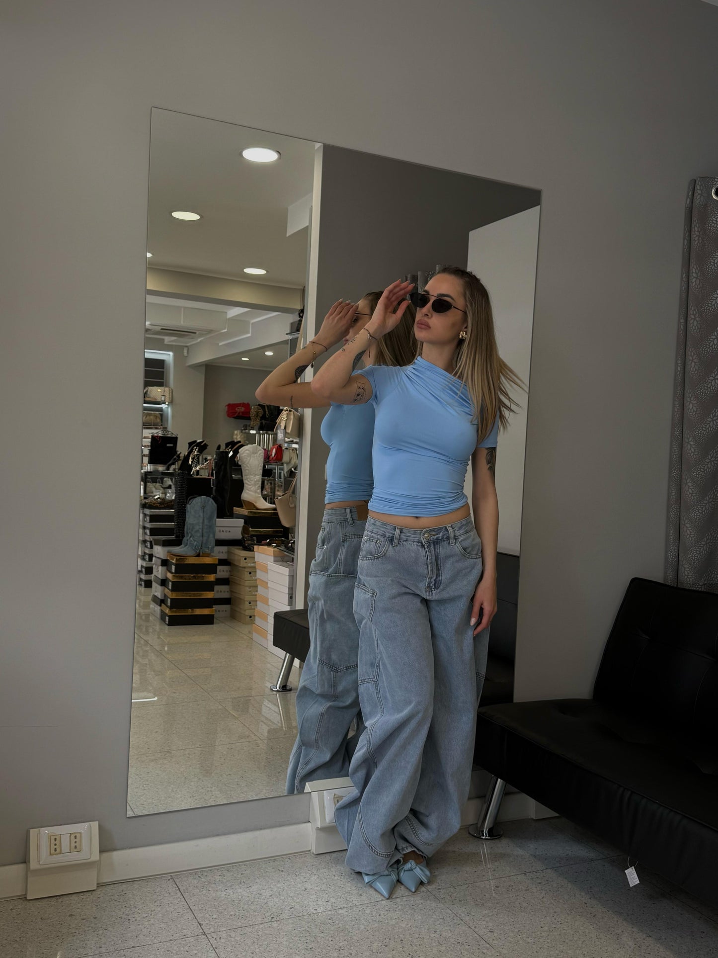 maglia Kim celeste