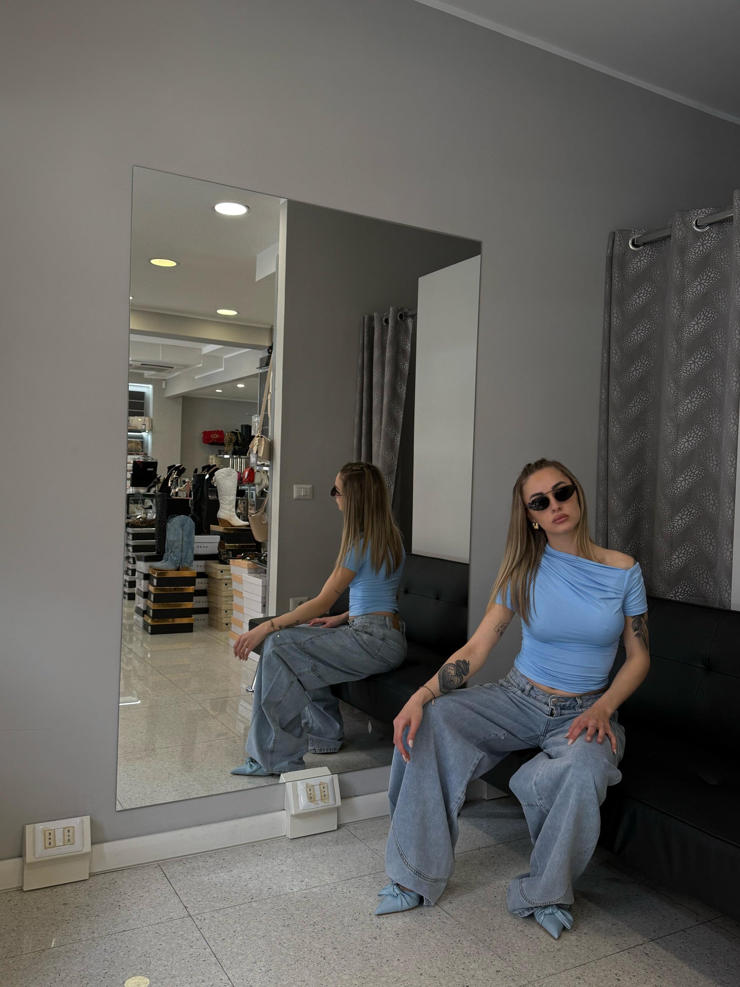 maglia Kim celeste