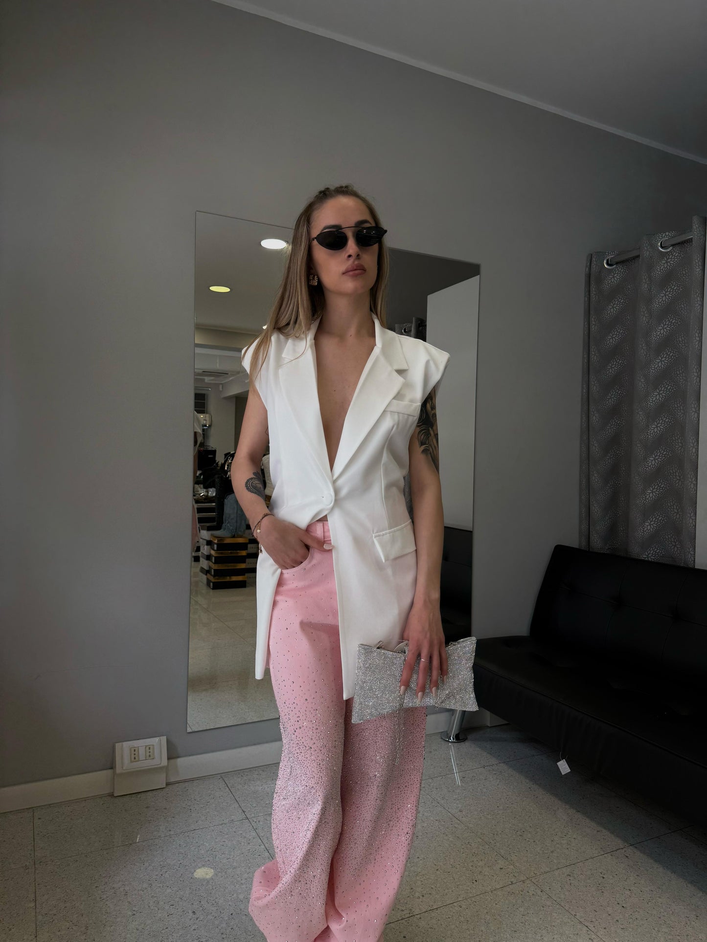 blazer Flock bianco