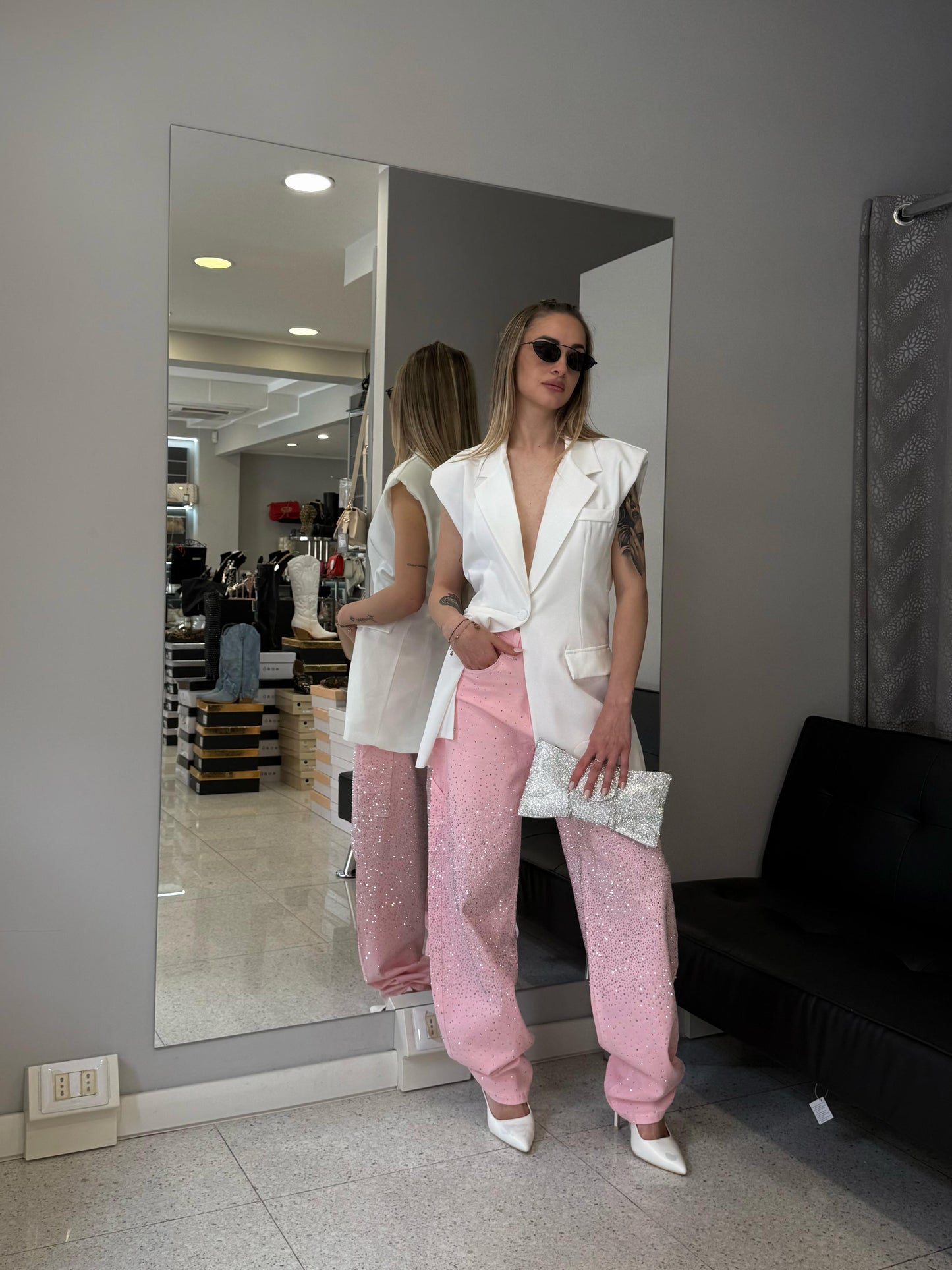 blazer Flock bianco