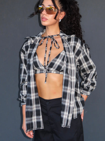 camicia BONNIE nera e bianca