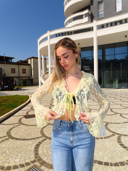 cardigan in pizzo