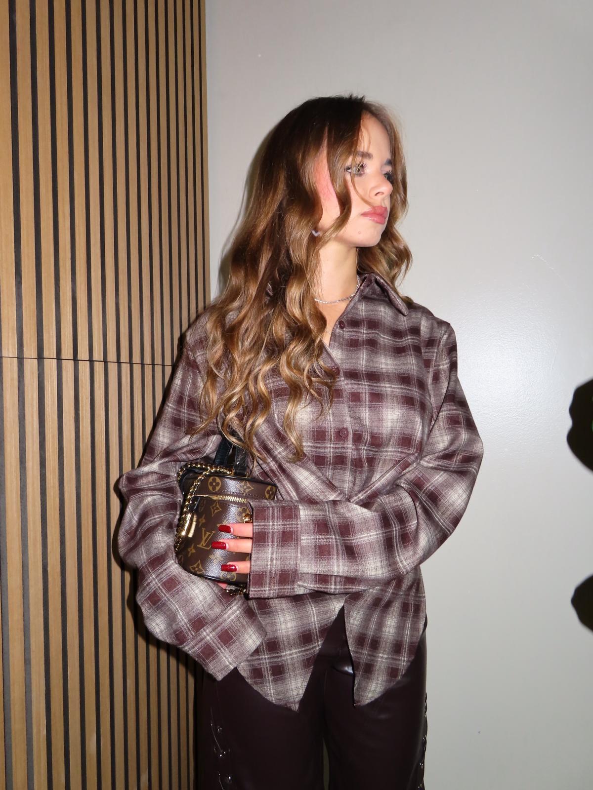 camicia CORSET bordeaux