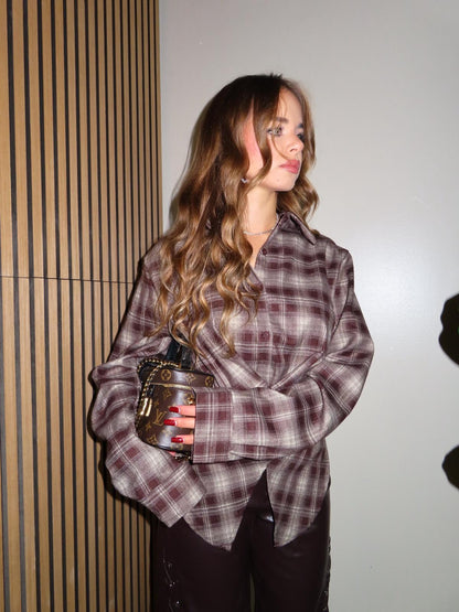 camicia CORSET bordeaux