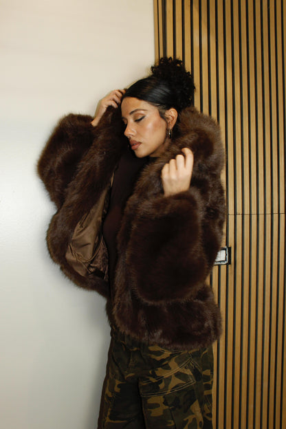 eco-pelliccia STAR marrone