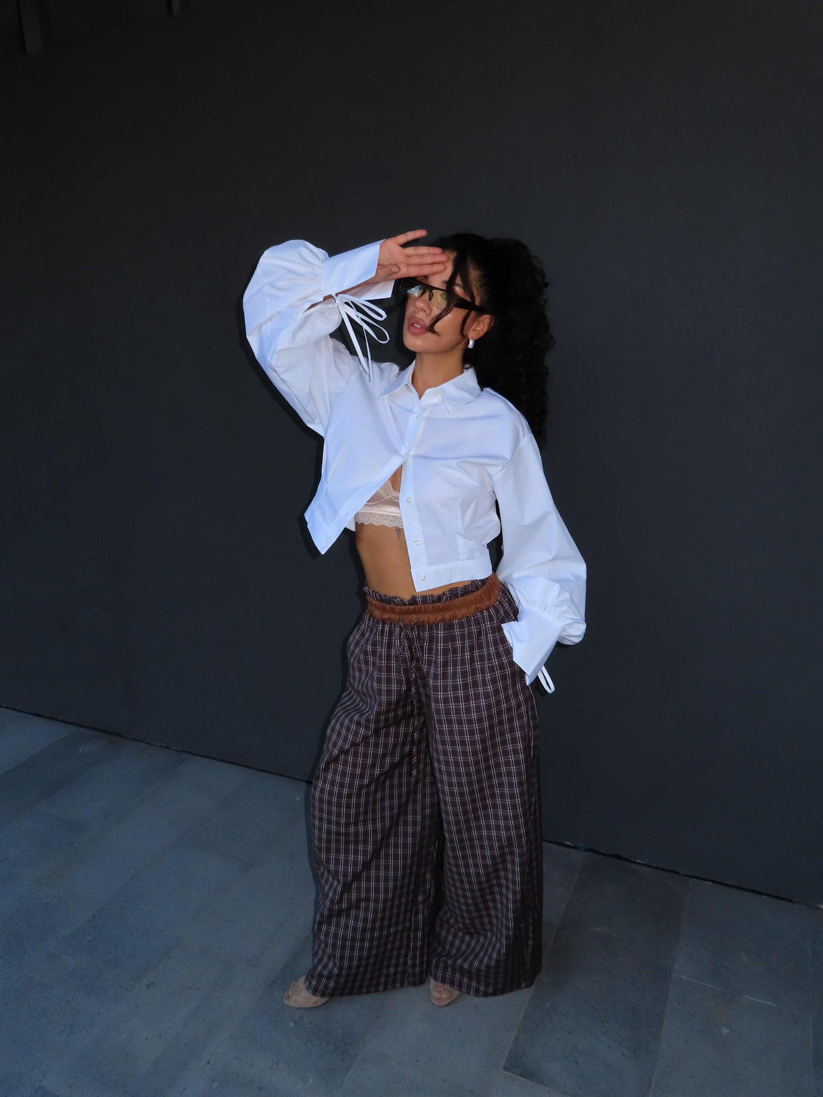 camicia CROP TWIST bianca
