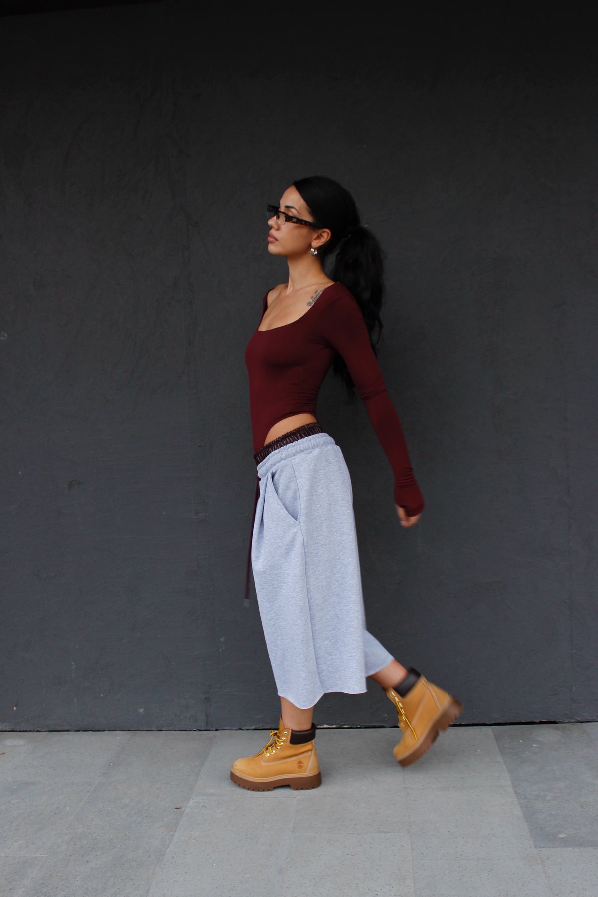 bermuda CHERRY BAND grigio