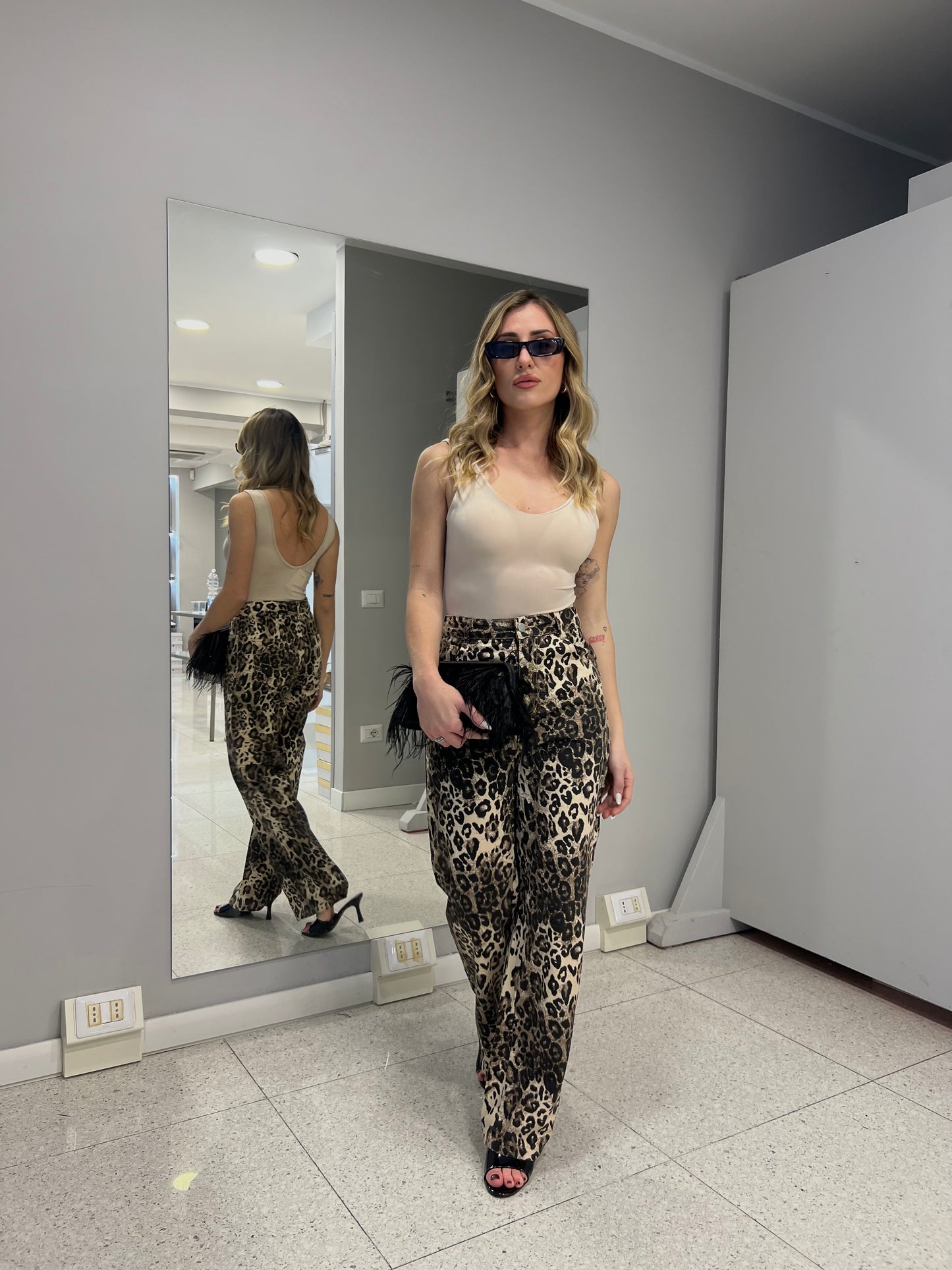 jeans leopard