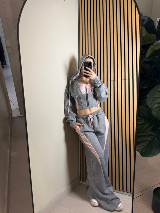 set GAIA grigio e rosa