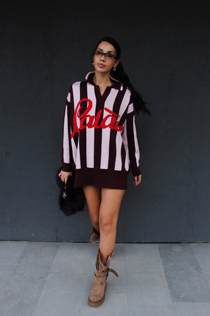 maglione/polo PALACE rosa/marrone
