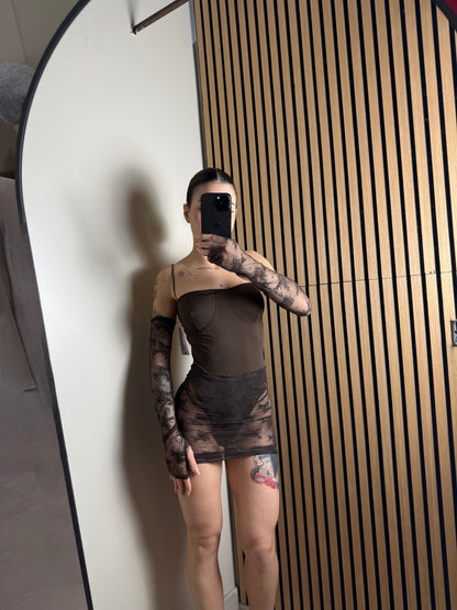 mini dress UNICA marrone