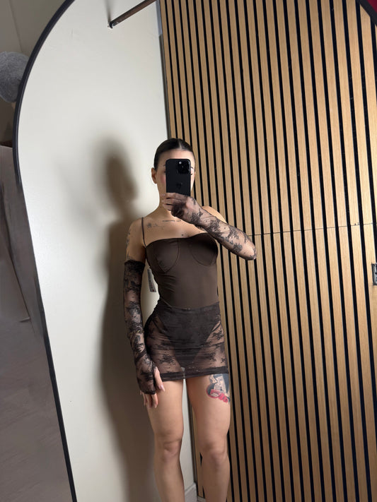 mini dress UNICA marrone