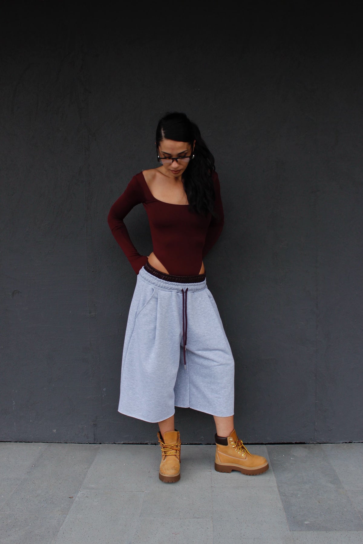 bermuda CHERRY BAND grigio