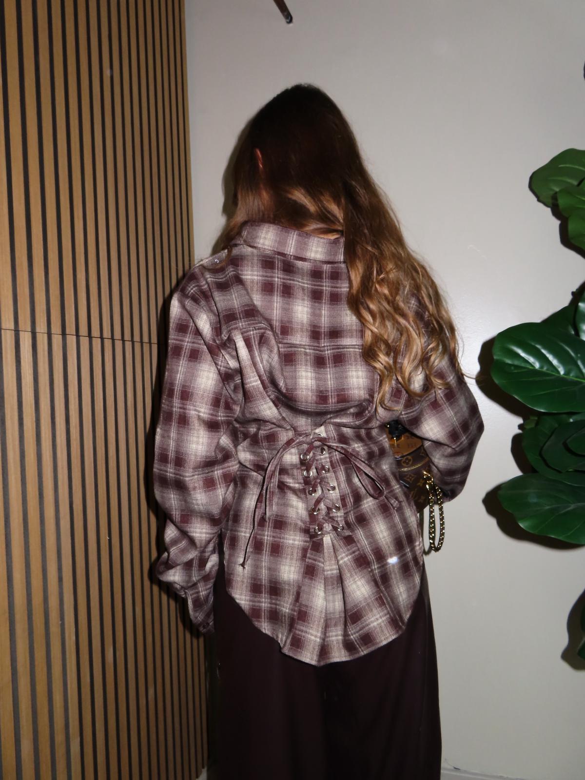 camicia CORSET bordeaux