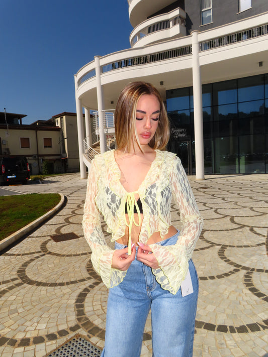 cardigan in pizzo