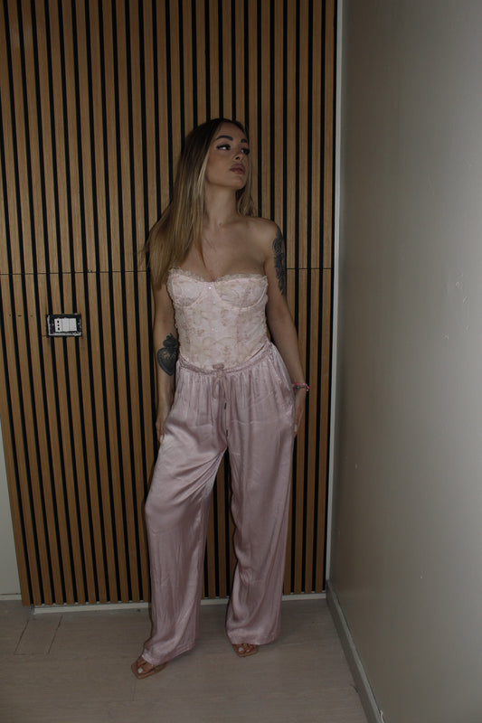 pantalone SATIN rosa
