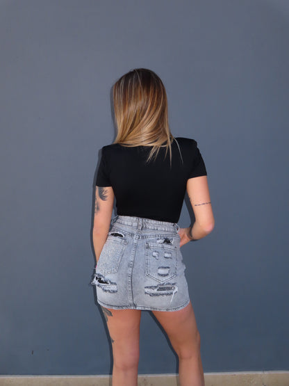 mini gonna BARBIE grey