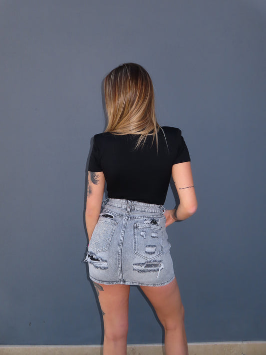 mini gonna BARBIE grey