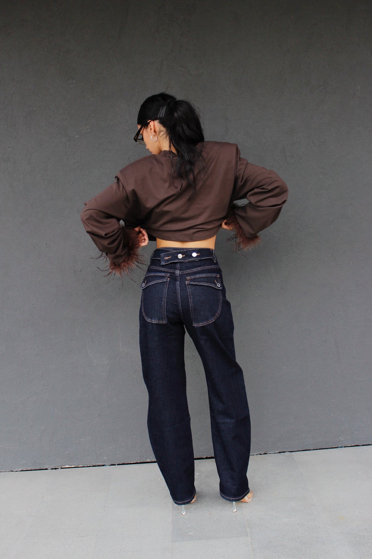 jeans RETRO BOTTONS blu scuro
