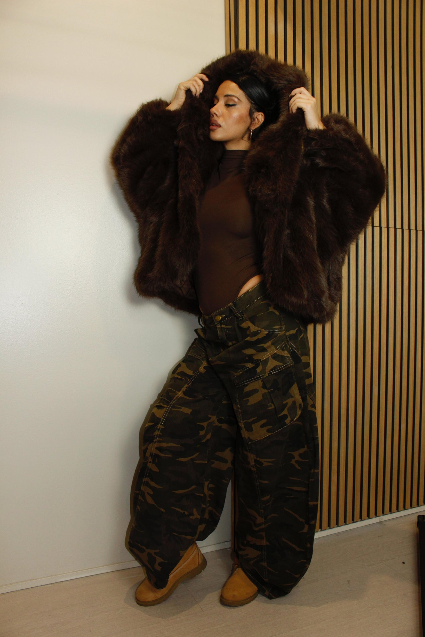 eco-pelliccia STAR marrone