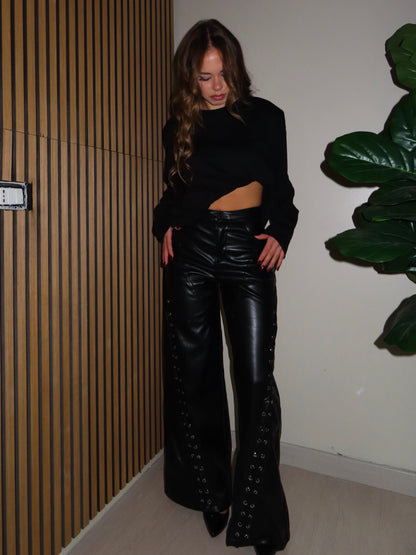 pantalone in pelle LACES