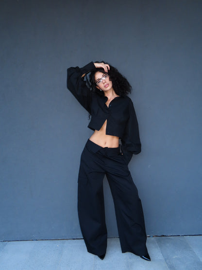 pantalone V CUT nero