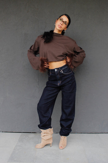 jeans RETRO BOTTONS blu scuro