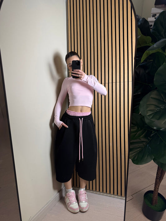 JORTS nero con elastico rosa