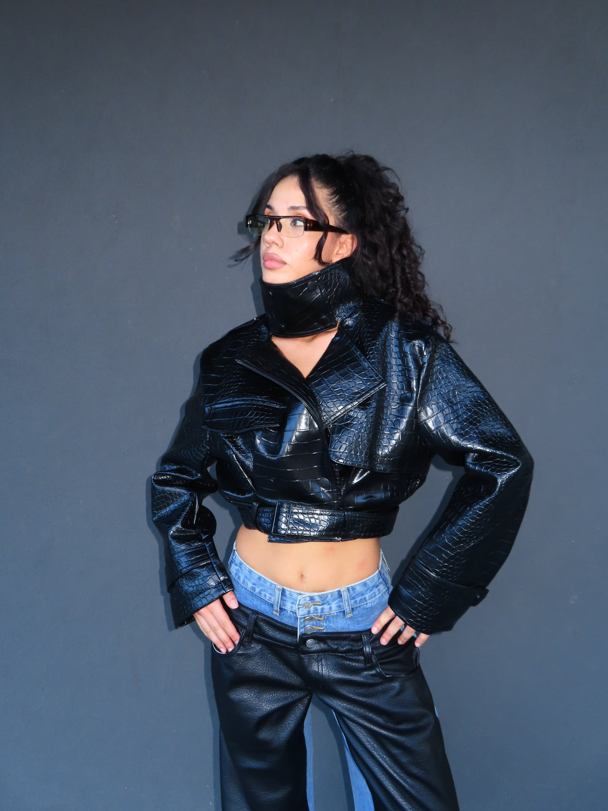 giacca HOE in eco pelle