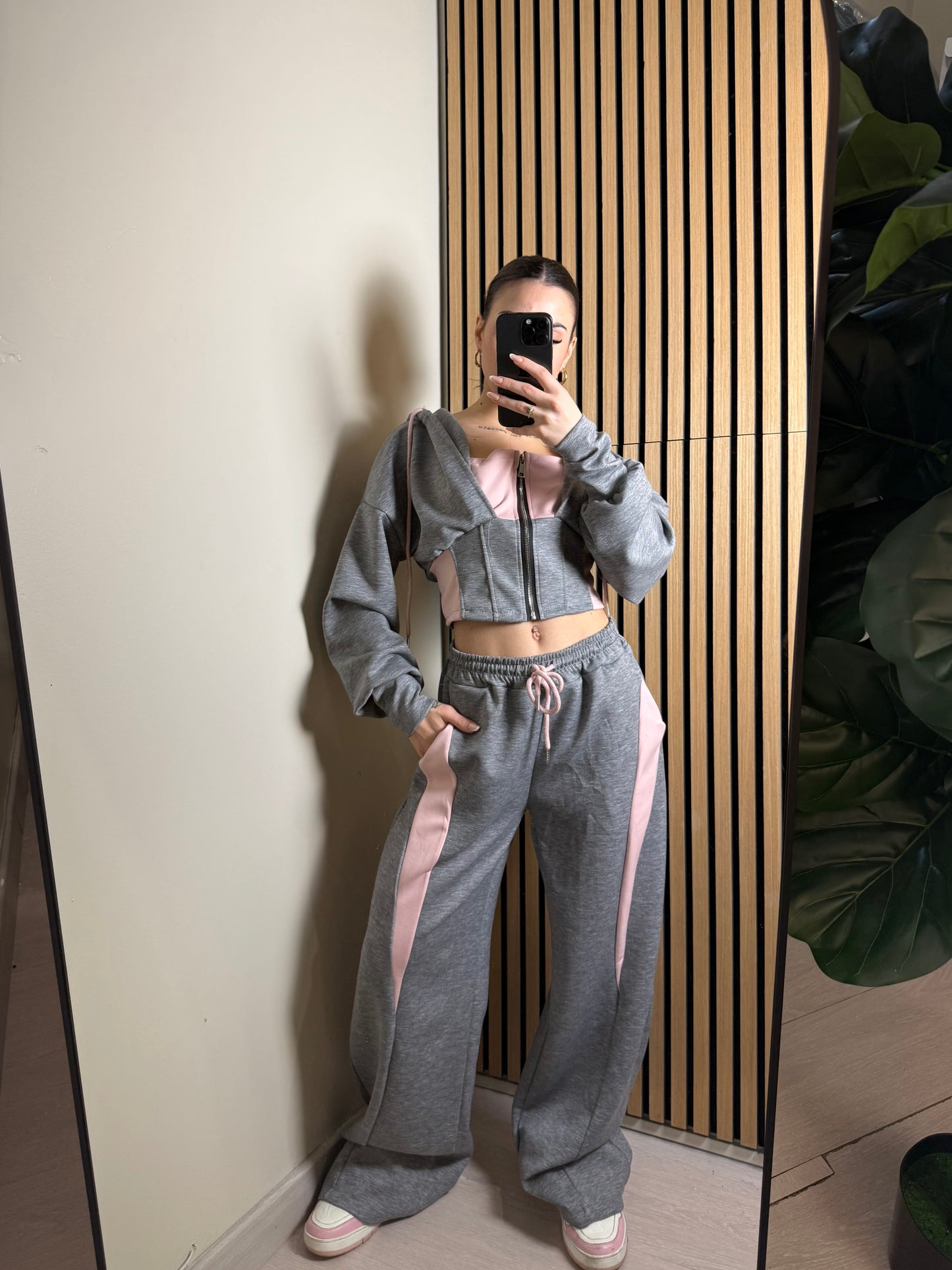 set GAIA grigio e rosa