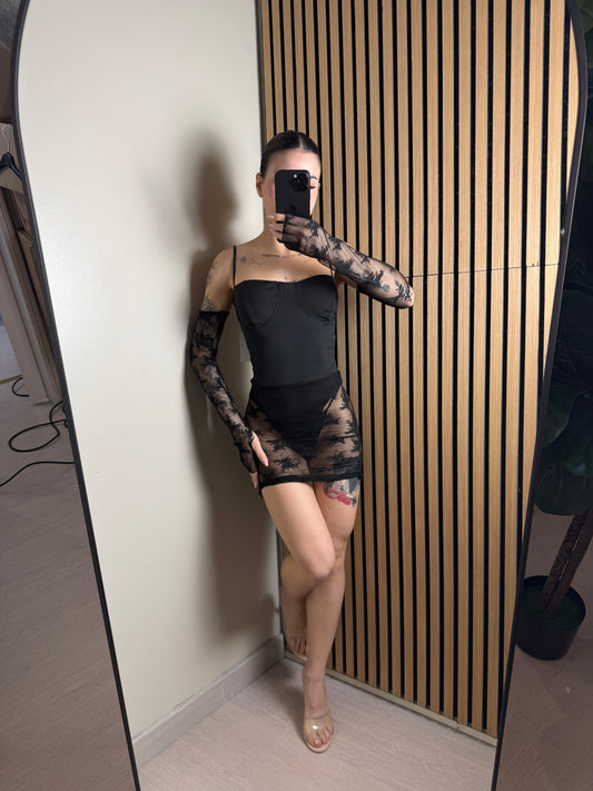 mini dress UNICA nero
