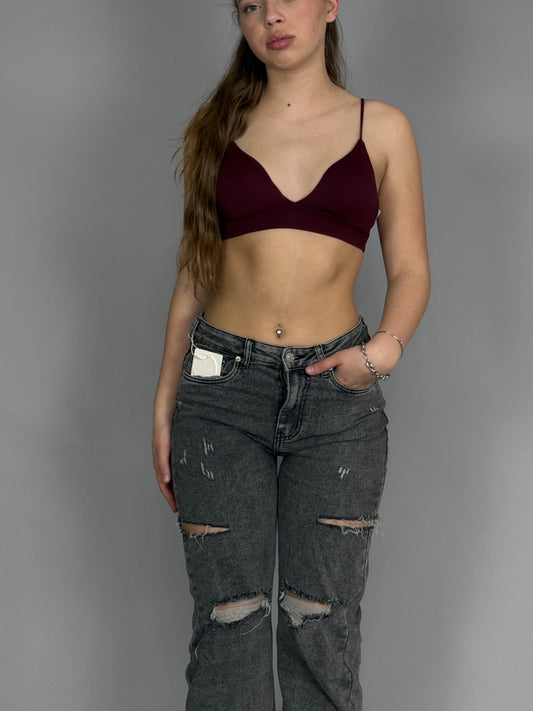 top/reggiseno bordeaux
