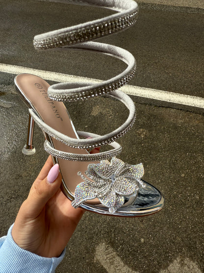 sandali BUTTERFLY argento