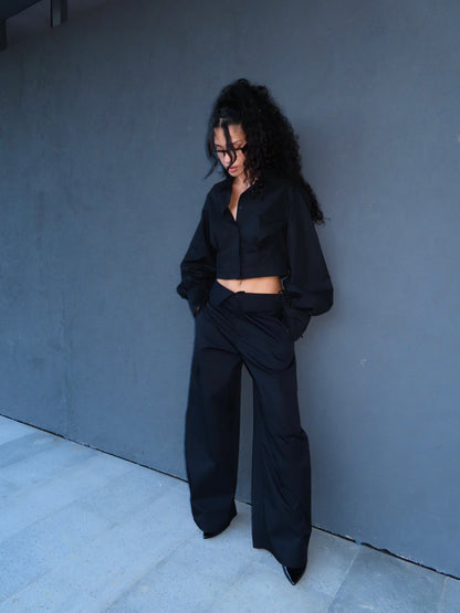 pantalone V CUT nero